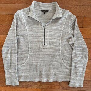 Tommy Bahama Sweater‎ Womens M 1/2 Zip Cotton Pullover Beige Cream
